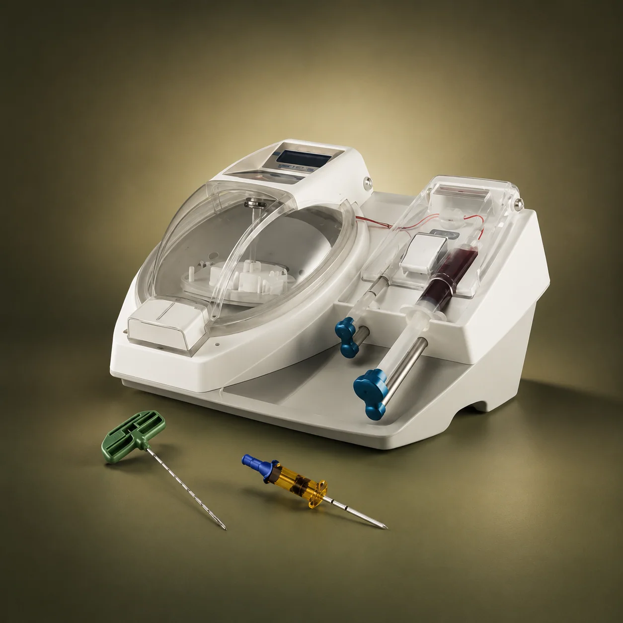BMA and PRP processing system with disposable kit and aspiration components