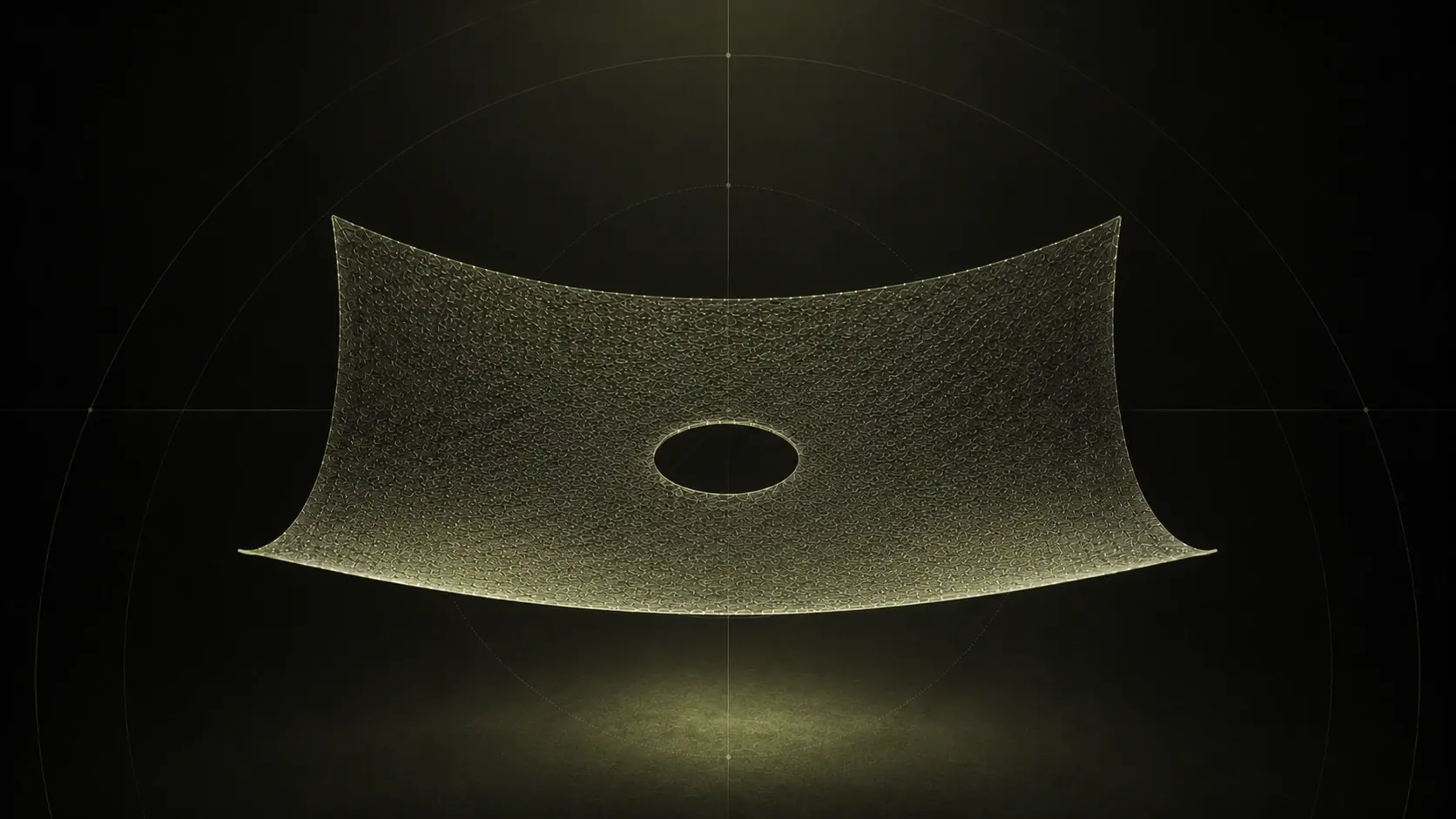 EvoPatch membrane suspended over a dark surgical-biologics backdrop